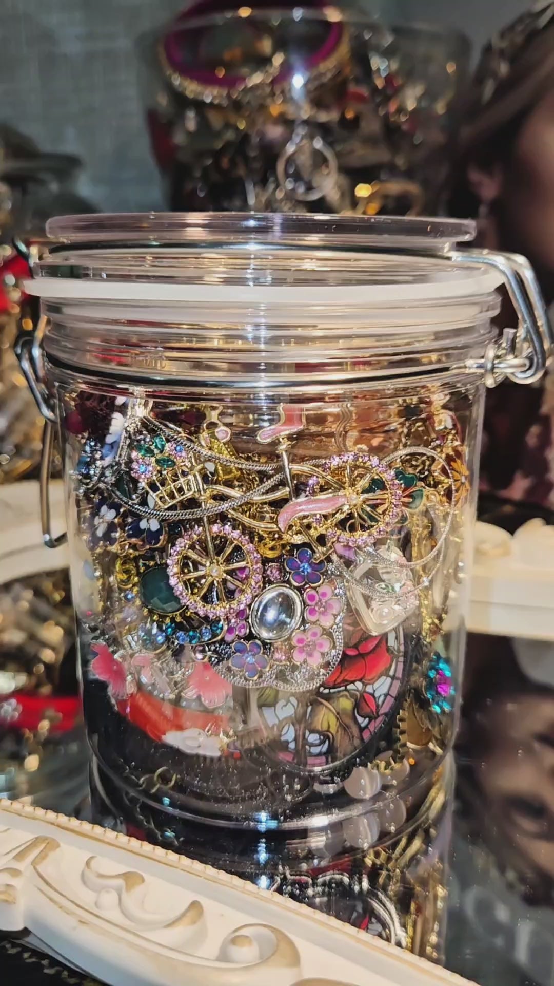 Mystery Jewellery Jar by Winterelly | Garden Flower Edition 🌸 | 40–45 Mix Gold & Silver Pieces | Limited Premium Collection