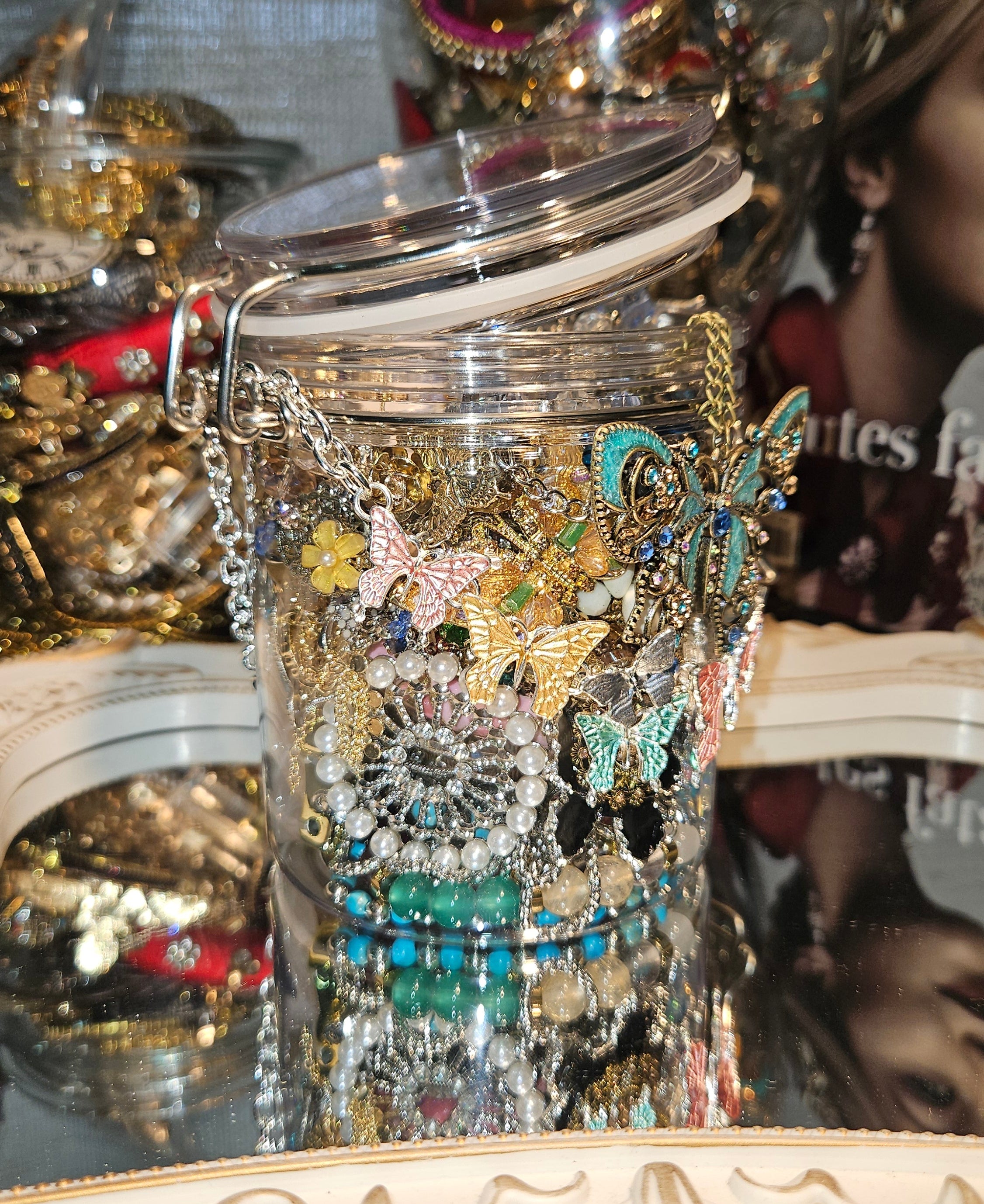 Mystery Jewellery Jar by Winterelly | Fairy Butterfly Edition 🦋 | 40–45 PCS Mix Gold & Silver Jewellery | Limited Premium Collection