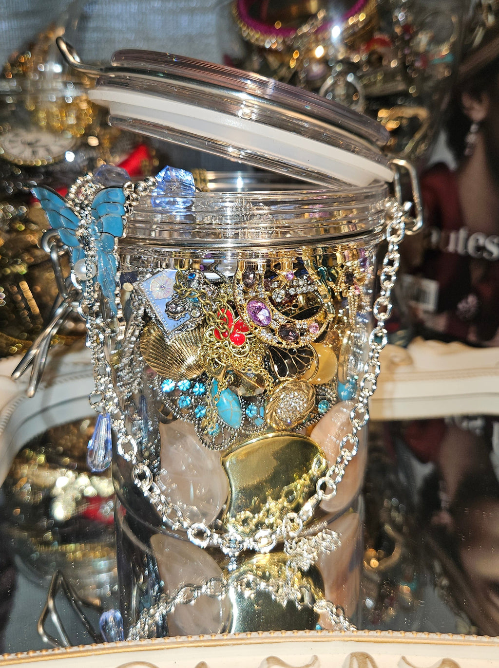 Mystery Jewellery Jar by Winterelly | Fairy Butterfly Edition 🦋 | 40–45 PCS Mix Gold & Silver Jewellery | Limited Premium Collection